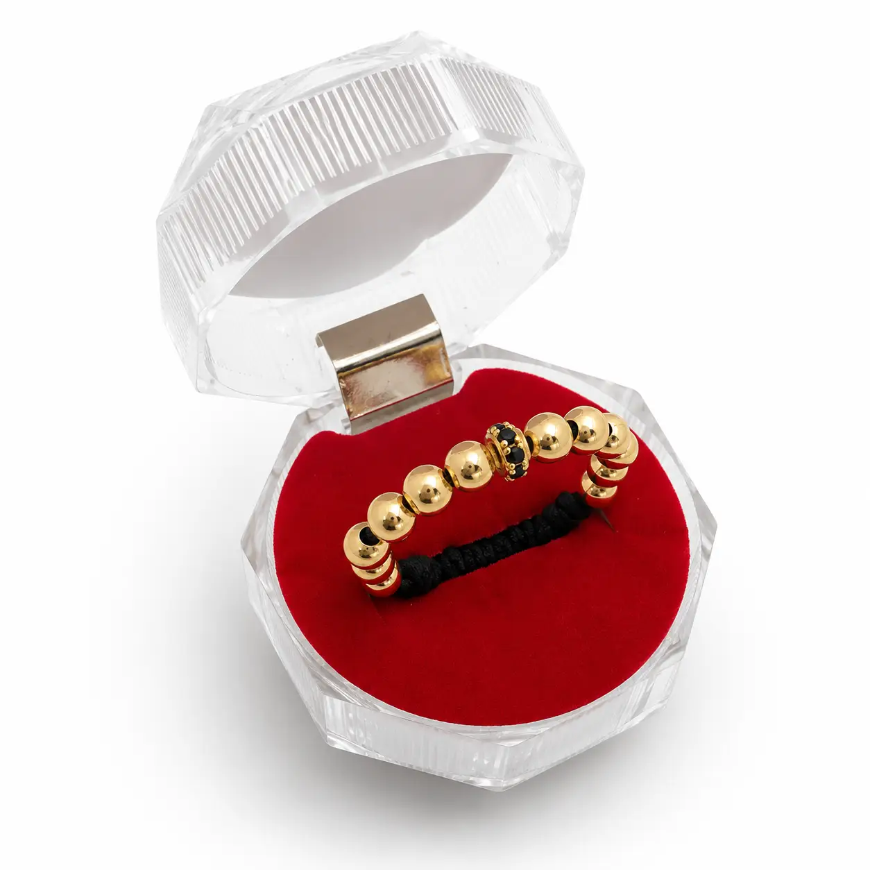 Anillo Liso Con Rondel Central